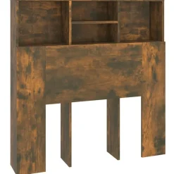 vidaXL Armoire de tête de lit Chêne fumé 100x19x103,5 cm