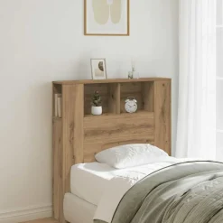 vidaXL Armoire de tête de lit chêne artisanal 100x18,5x102,5 cm
