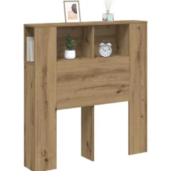 vidaXL Armoire de tête de lit chêne artisanal 100x18,5x102,5 cm