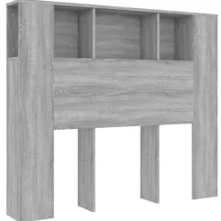 vidaXL Armoire de tête de lit sonoma gris 120x18,5x102,5 cm
