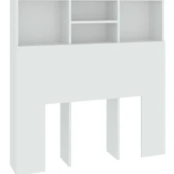 vidaXL Armoire de tête de lit Blanc 100x19x103,5 cm