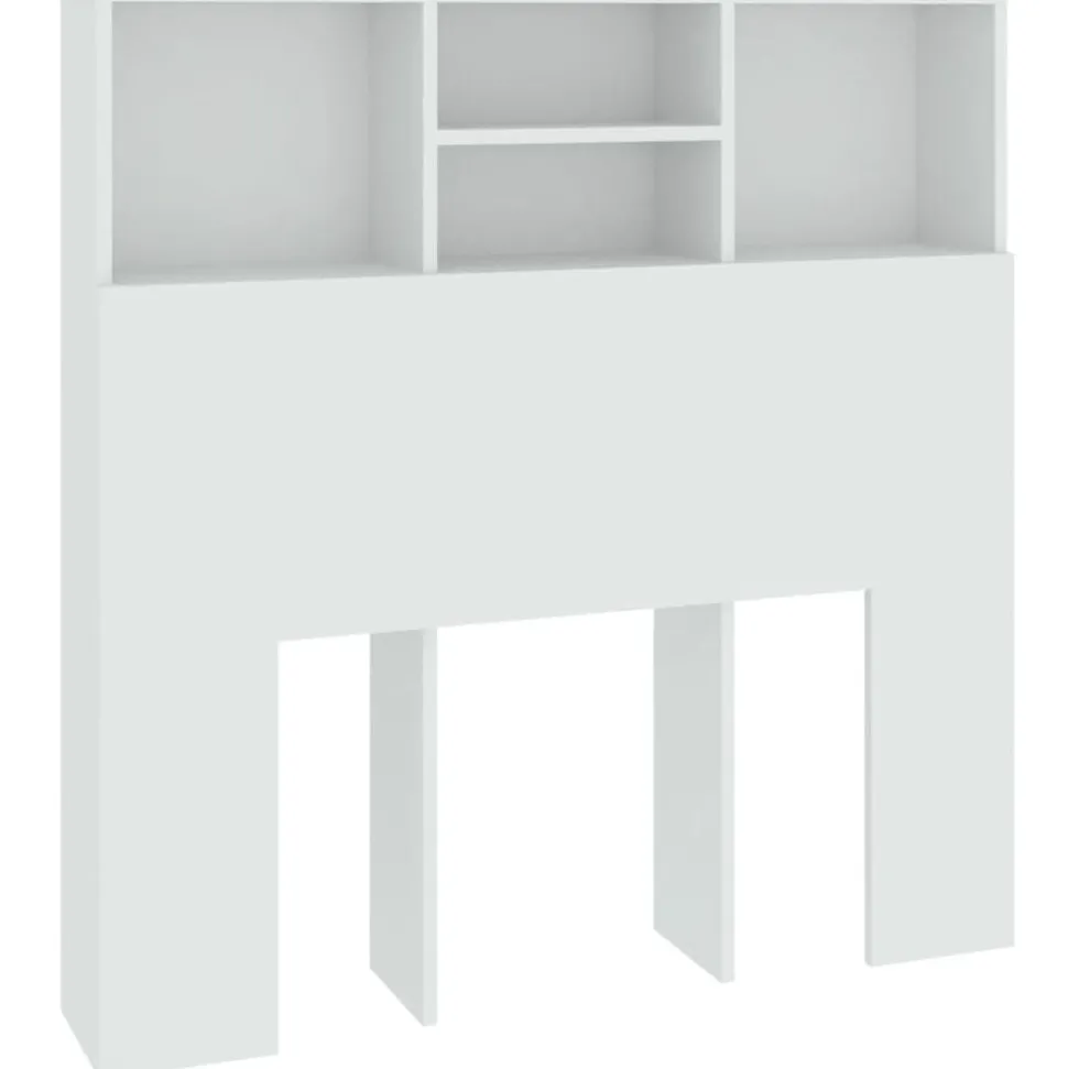 vidaXL Armoire de tête de lit Blanc 100x19x103,5 cm