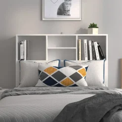 vidaXL Armoire de tête de lit Blanc 100x19x103,5 cm