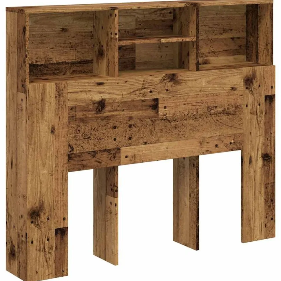 vidaXL Armoire de tête de lit vieux bois 120x19x103,5 cm