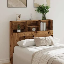 vidaXL Armoire de tête de lit vieux bois 120x19x103,5 cm