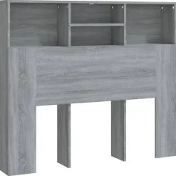 vidaXL Armoire de tête de lit Sonoma gris 120x19x103,5 cm