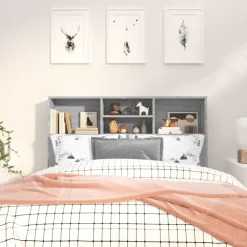 vidaXL Armoire de tête de lit Sonoma gris 120x19x103,5 cm