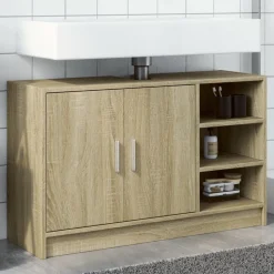 vidaXL Armoire d'évier chêne sonoma 90x29x55 cm bois d'ingénierie