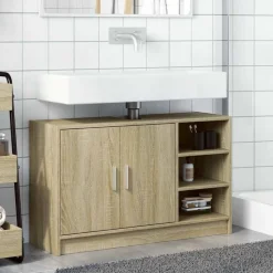 vidaXL Armoire d'évier chêne sonoma 90x29x55 cm bois d'ingénierie