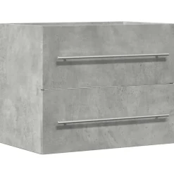 vidaXL Armoire d'évier Gris béton 60x38,5x48 cm Aggloméré