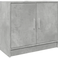 vidaXL Armoire d'évier gris béton 63x29x55 cm bois d'ingénierie