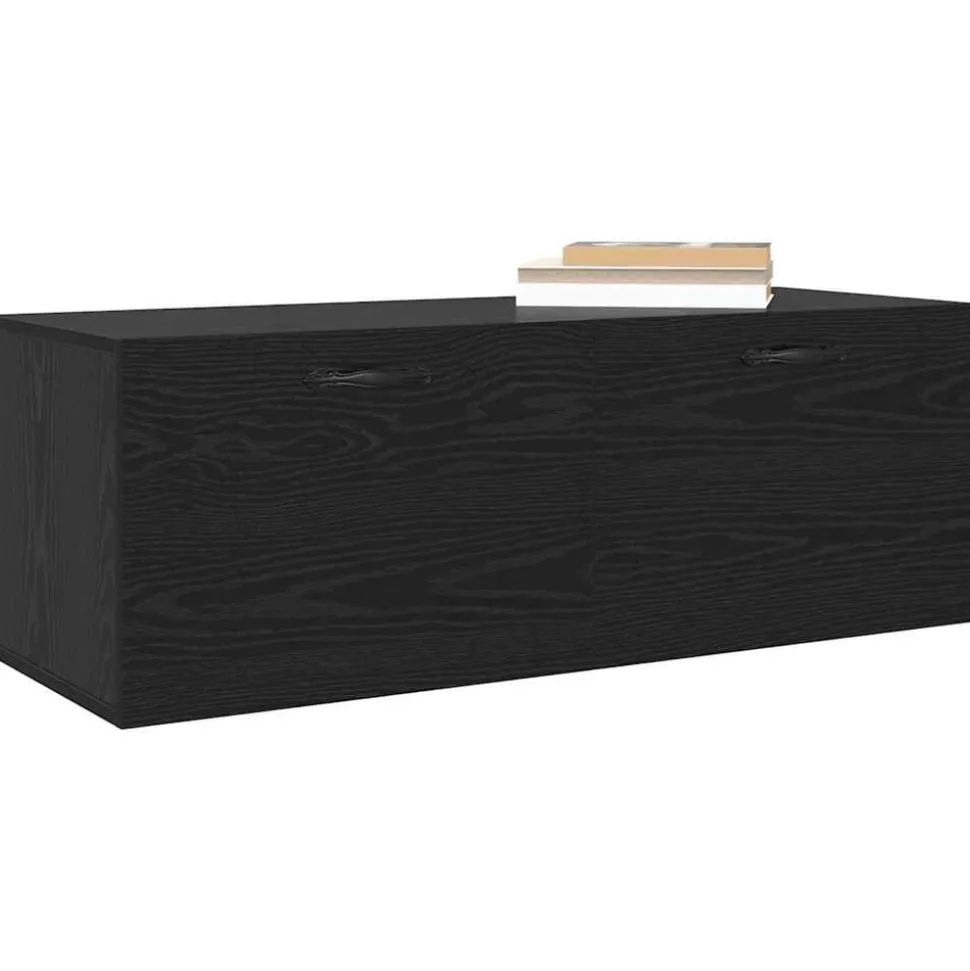 vidaXL Armoire Murale Chêne noir 100 x 36,5 x 35 cm Bois d'ingénierie