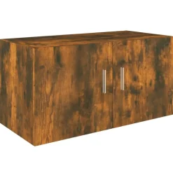 vidaXL Armoire murale Chêne fumé 80x39x40 cm Bois d'ingénierie