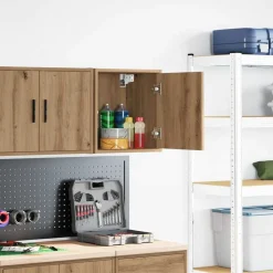 vidaXL Armoire murale de garage chêne artisanal bois d'ingénierie