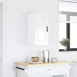 vidaXL Armoire murale de cuisine Porto blanc brillant bois ingénierie