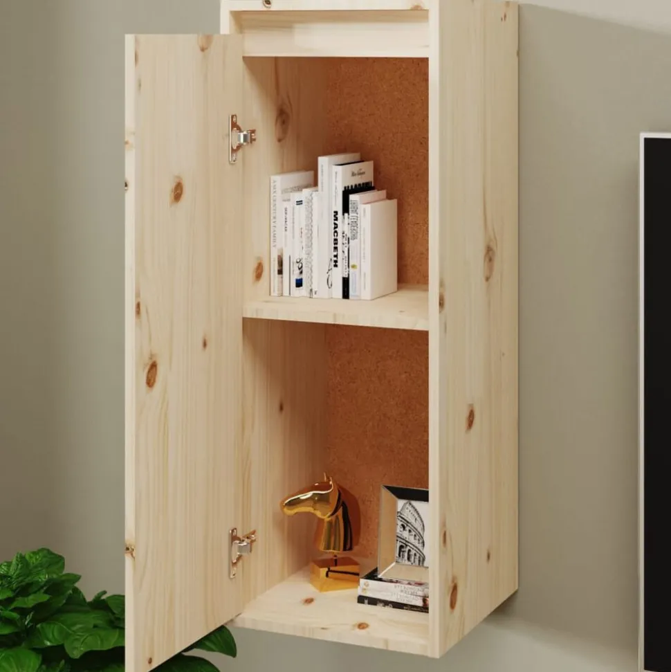 vidaXL Armoire murale 30x30x80 cm Bois de pin massif