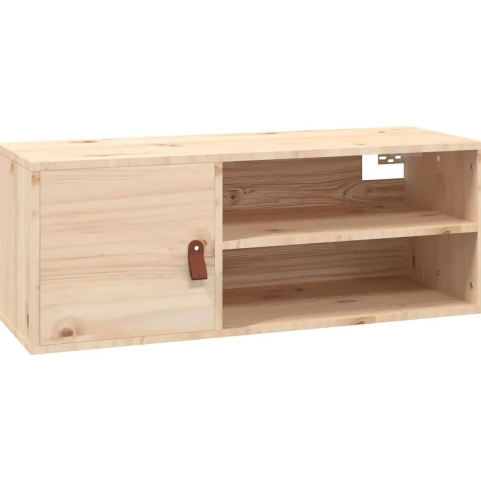 vidaXL Armoire murale 80x30x30 cm Bois de pin massif
