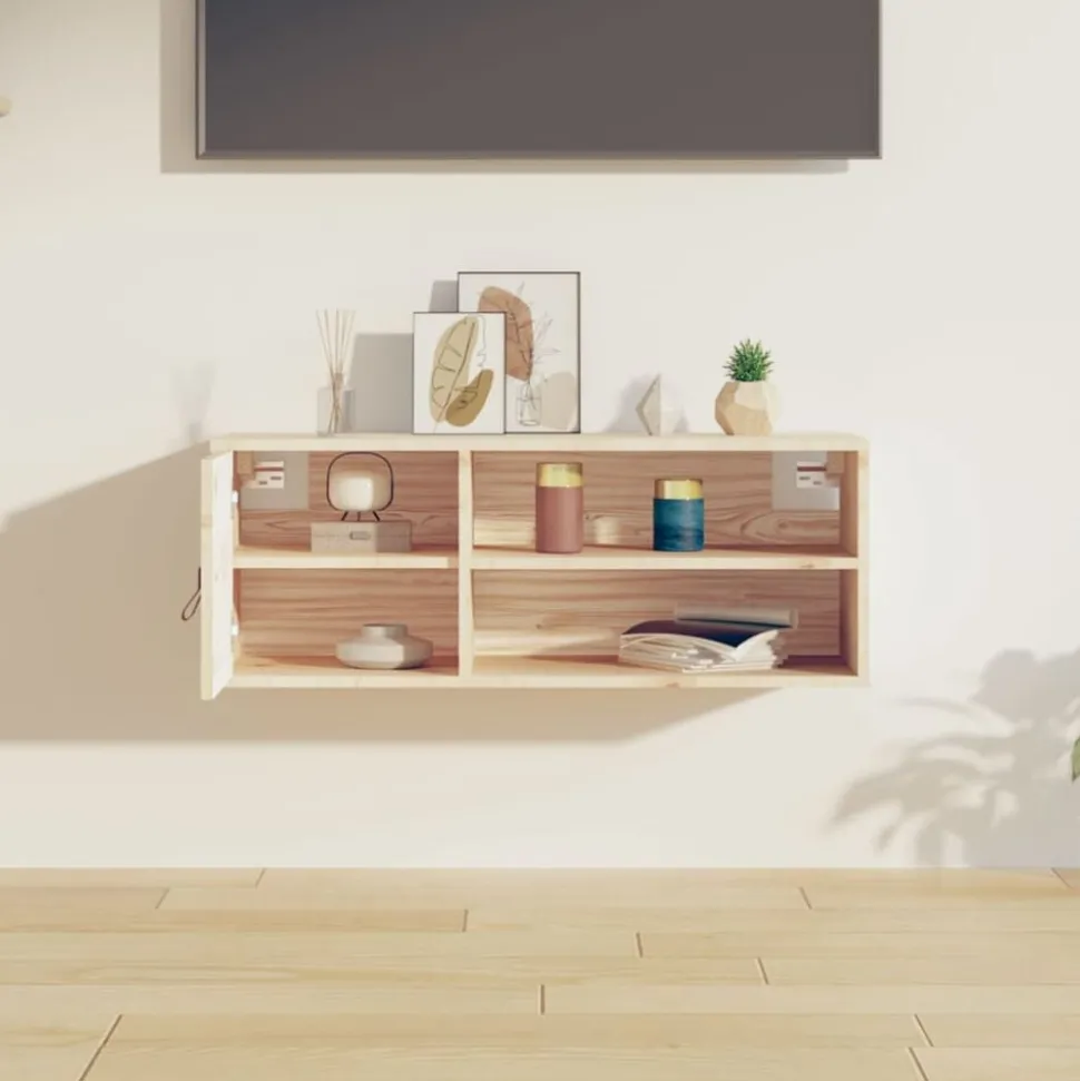 vidaXL Armoire murale 80x30x30 cm Bois de pin massif