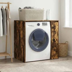 vidaXL Armoire pour machine à laver Chêne fumé 87 x 60 x 89 cm