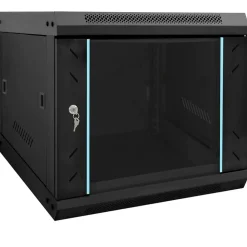 vidaXL Armoire réseau avec stockage Noir 53 x 60 x 45 cm Acier
