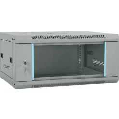 vidaXL Armoire réseau avec stockage Gris 60 x 35 x 28 cm Acier