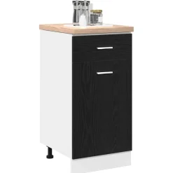vidaXL Armoire suspendue avec tiroir Chêne noir 40 x 46 x 81,5 cm