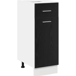 vidaXL Armoire suspendue avec tiroir Chêne noir 30 x 46 x 81,5 cm