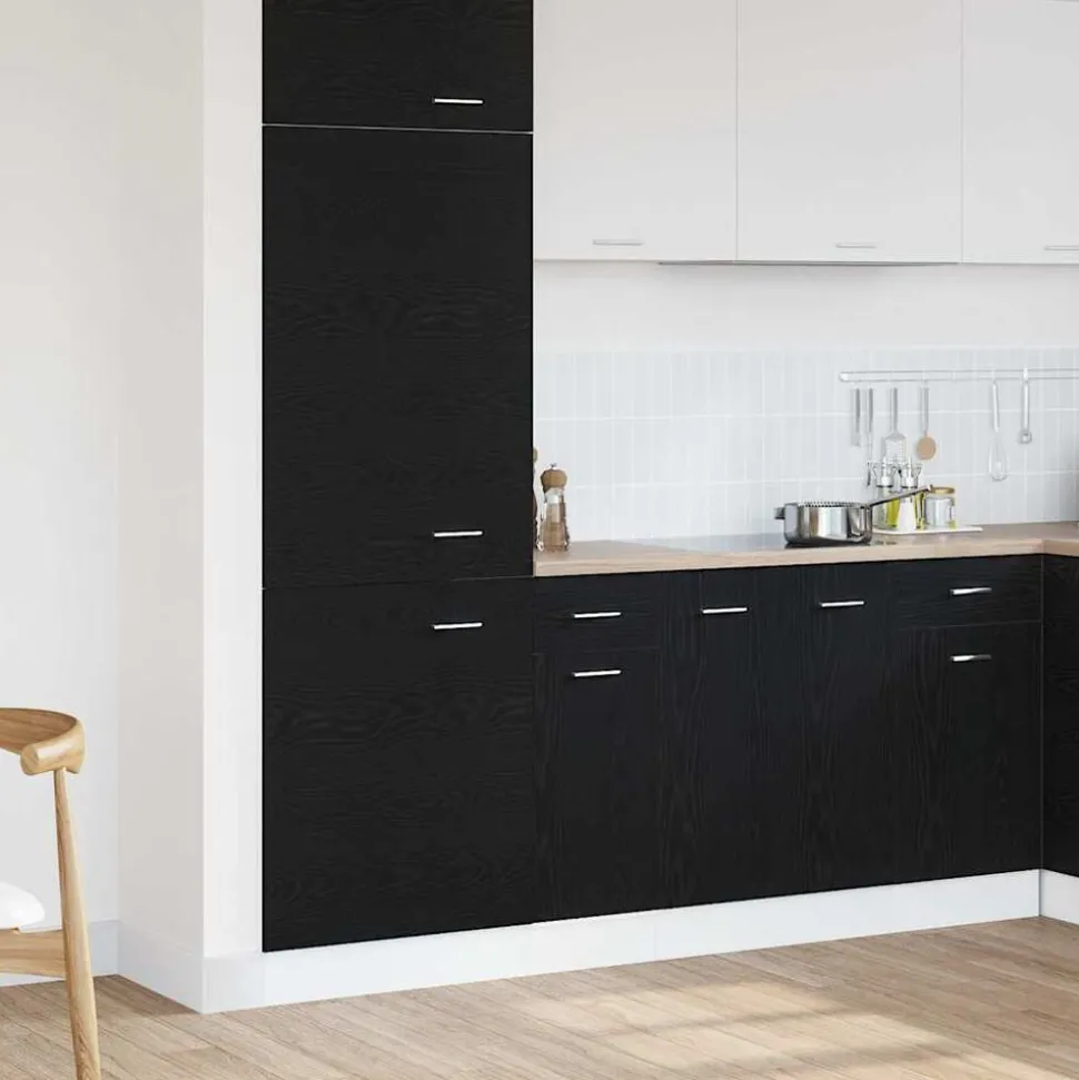 vidaXL Armoire suspendue avec tiroir Chêne noir 30 x 46 x 81,5 cm