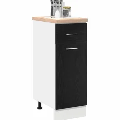 vidaXL Armoire suspendue avec tiroir Chêne noir 30 x 46 x 81,5 cm