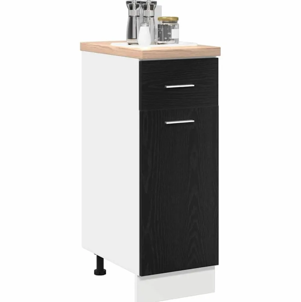 vidaXL Armoire suspendue avec tiroir Chêne noir 30 x 46 x 81,5 cm