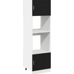 vidaXL Armoire suspendue Chêne noir 60 x 57 x 207 cm Bois d'ingénierie