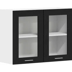 vidaXL Armoire suspendue avec étagère Lyon Chêne noir 80 x 31 x 60 cm
