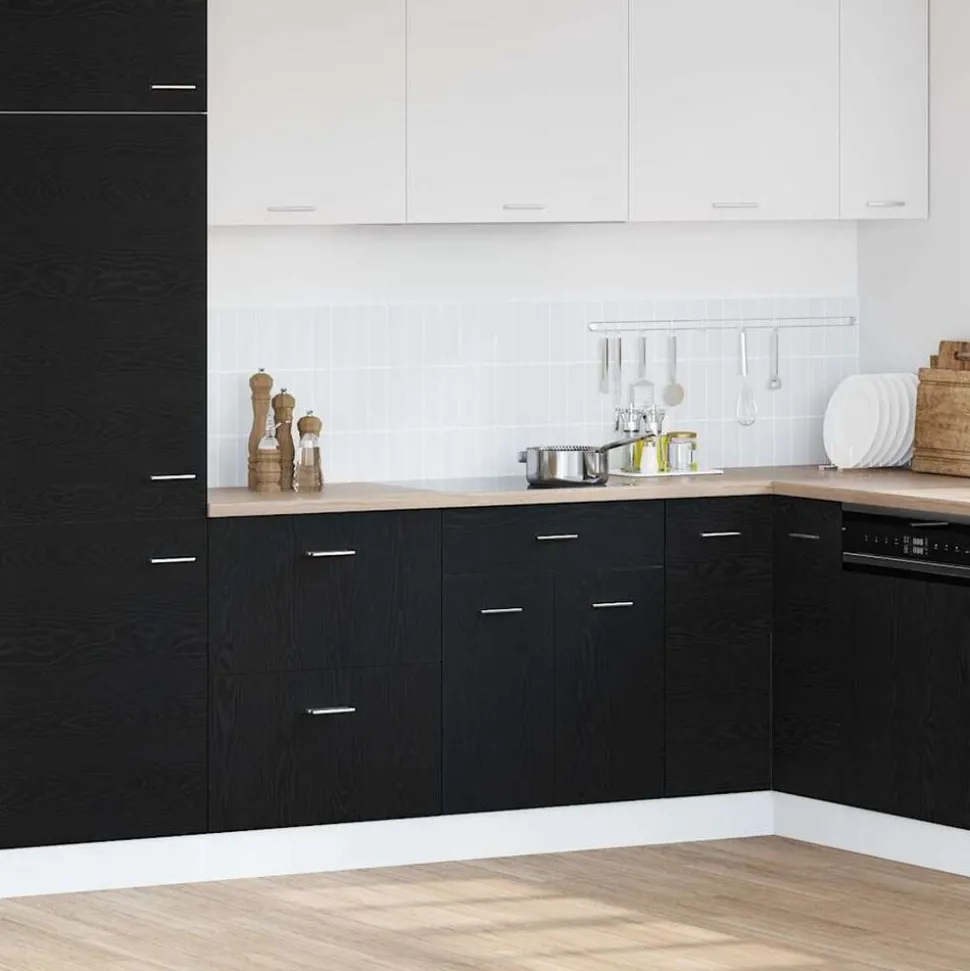 vidaXL Armoire suspendue avec tiroir Chêne noir 60 x 46 x 81,5 cm