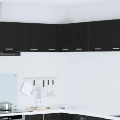 vidaXL Armoire suspendue Chêne noir et Blanc 57 x 57 x 40 cm