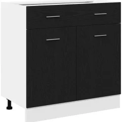 vidaXL Armoire suspendue avec tiroir Chêne noir 80 x 31 x 81,5 cm