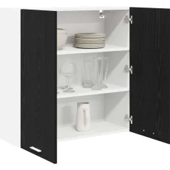 vidaXL Armoire suspendue Chêne noir 80 x 31 x 80 cm Bois d'ingénierie