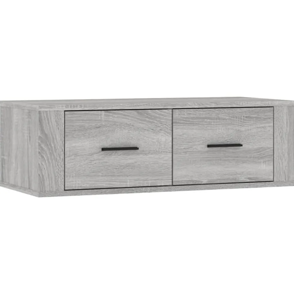 vidaXL Armoire TV suspendue Sonoma gris 80x36x25 cm Bois d'ingénierie