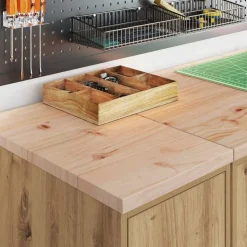 vidaXL Armoires garage 2 pcs chêne artisanal bois d'ingénierie