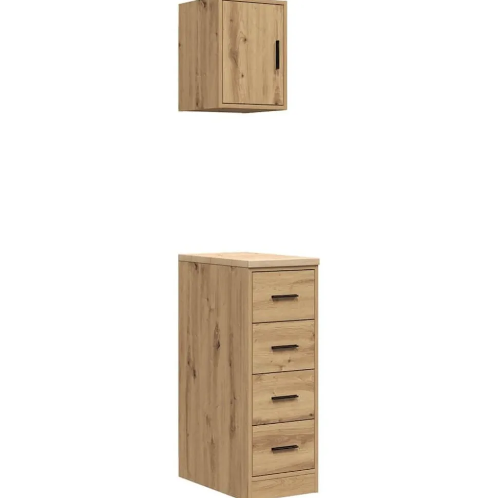 vidaXL Armoires garage 2 pcs chêne artisanal bois d'ingénierie