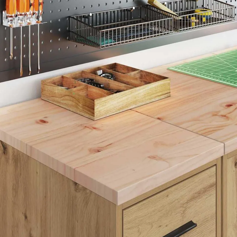 vidaXL Armoires garage 2 pcs chêne artisanal bois d'ingénierie