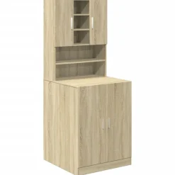 vidaXL Armoires pour machine à laver 2pcs chêne sonoma bois ingénierie