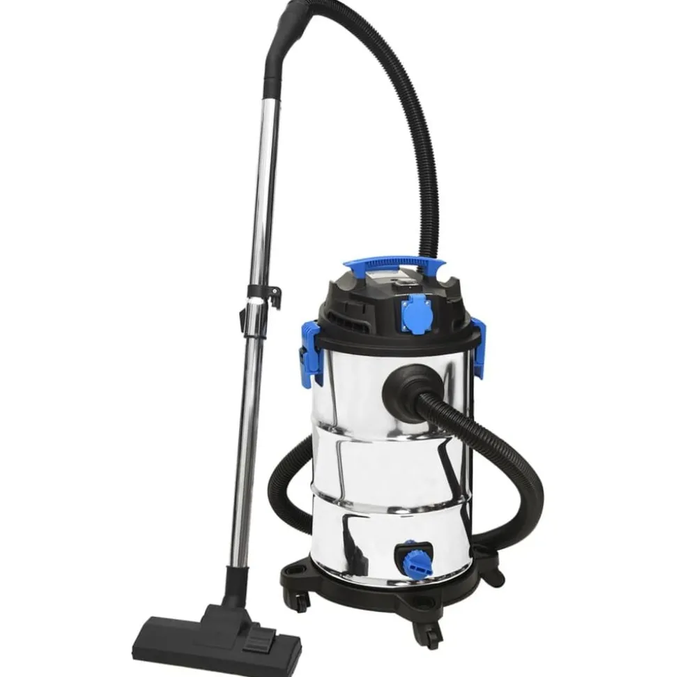 vidaXL Aspirateur sec et humide 1200 W 30 L Argenté