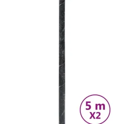 vidaXL Autocollants auto-adhésifs pour meuble noir marbré 90x500cm PVC
