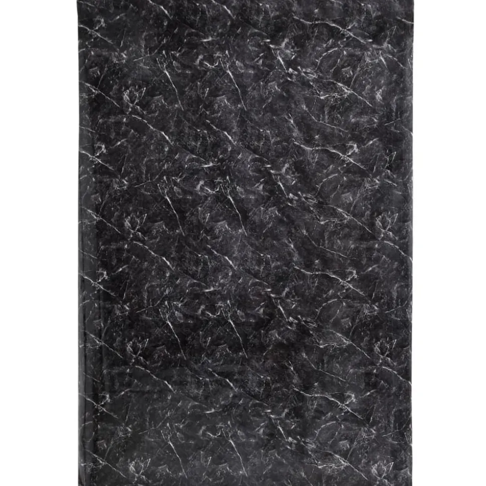vidaXL Autocollants auto-adhésifs pour meuble noir marbré 90x500cm PVC