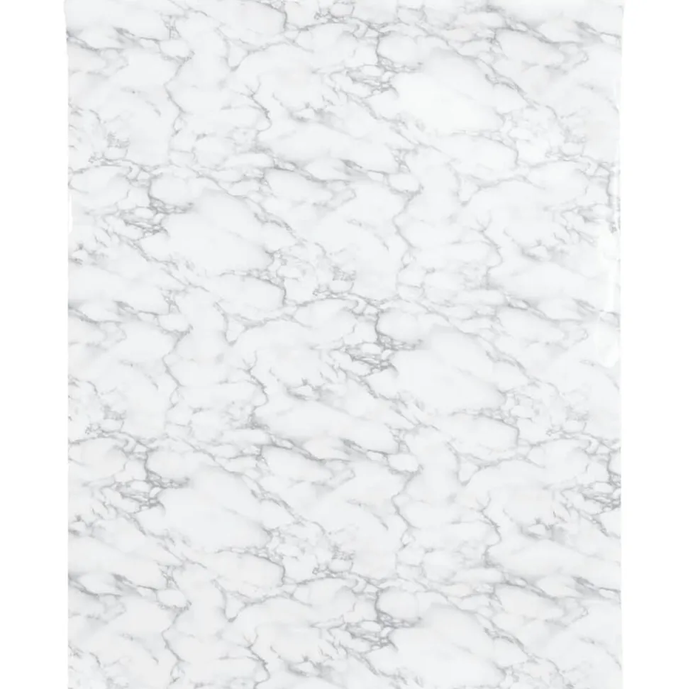 vidaXL Autocollants auto-adhésifs pour meuble blanc marbré 90x500 cm