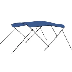vidaXL Auvent bimini à 3 arceaux Bleu 183x140x137 cm