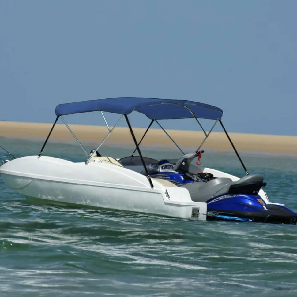 vidaXL Auvent bimini à 3 arceaux Bleu 183x140x137 cm