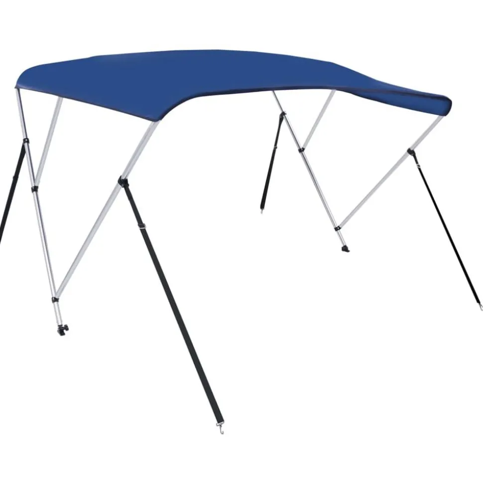 vidaXL Auvent bimini à 3 arceaux Bleu 183x140x137 cm