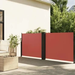 vidaXL Auvent latéral rétractable terre cuite 100x600 cm