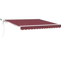 vidaXL Auvent rétractable automatique avec LED bordeaux 300x250 cm